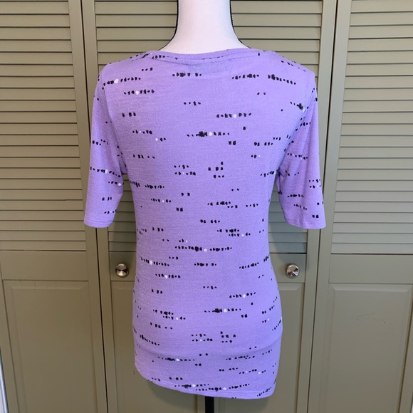 Asymmetrical Knit Tee in Lavender - Picture 10 of 14